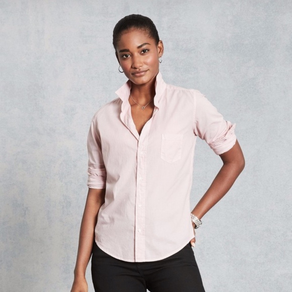 Frank & Eileen Barry Button Front Shirt in Pink